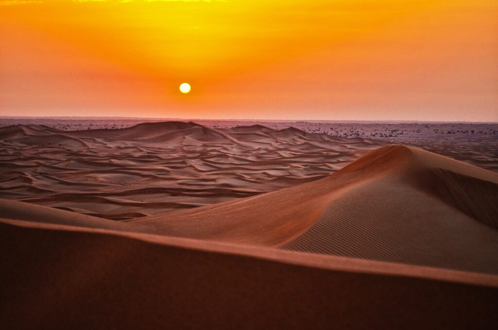 Puesta de sol en el desierto

