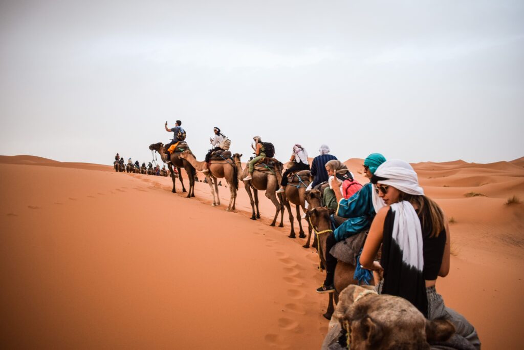 montar en camello 2 horas en Merzouga
